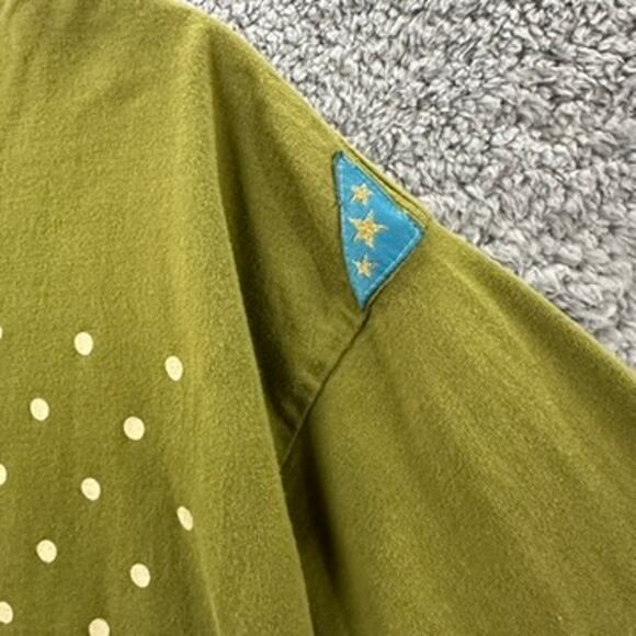 Shmack Men's XL T-Shirt Vintage Y2K Green Polka Dots Front and Back Logo Urban - Picture 5 of 9